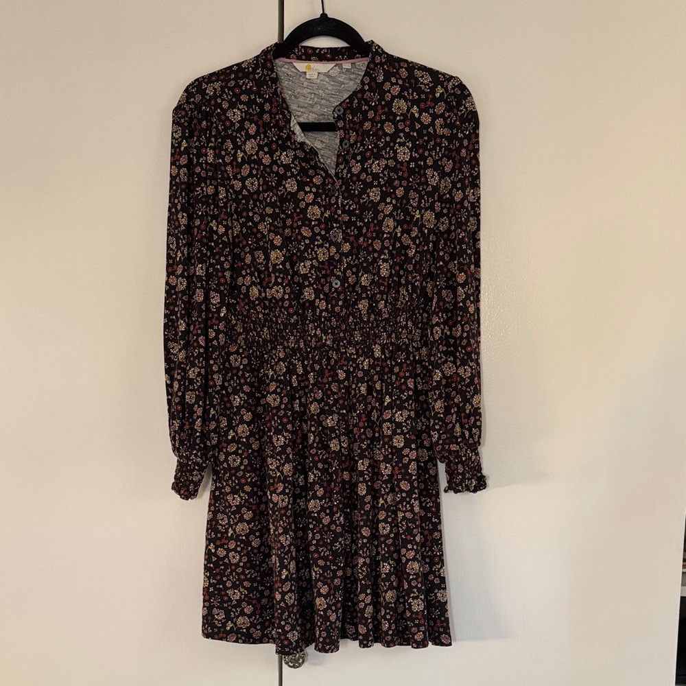 Boden Multicolor Floral Long Sleeve Dress